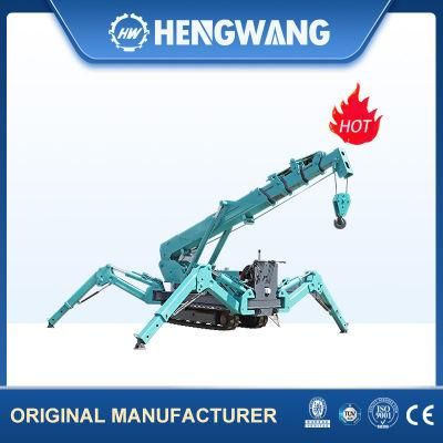 China New Full Rotation Electric 9.5m Spider Crawler Construction Mini Hoist 3t Crane