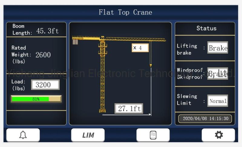 Comansa Flat Top Tower Crane Load Limiter