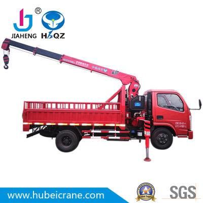 HBQZ 4 Ton Telescopic Boom Truck Mounted Manual Hydraulic Crane for Sale