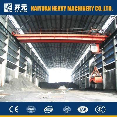 1t Electric Hoist Traveling Double Girder Grab Overhead Crane