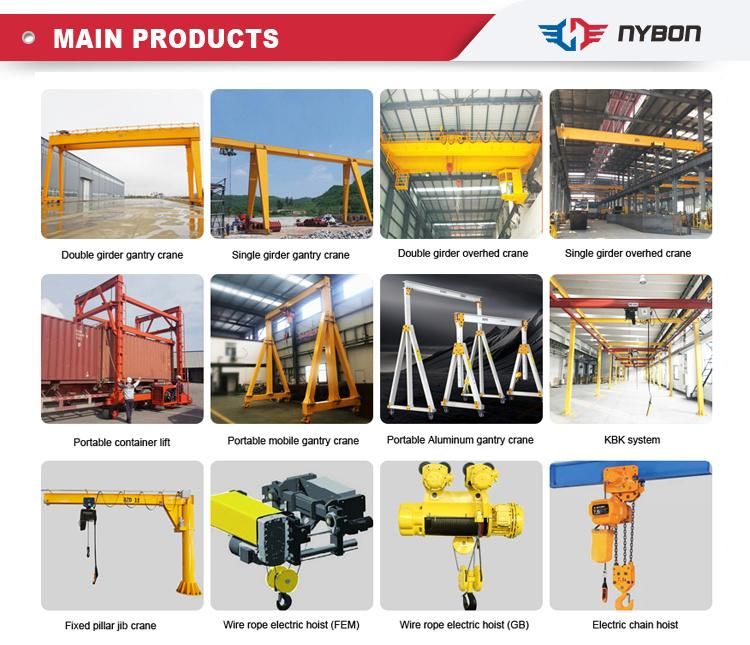 Mobile Portable Small Gantry Crane with Electric Chain Hoist