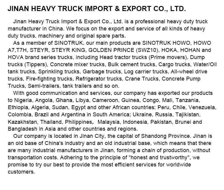 HOWO Tractor Boom Truck with 14 Tons Folding Crane