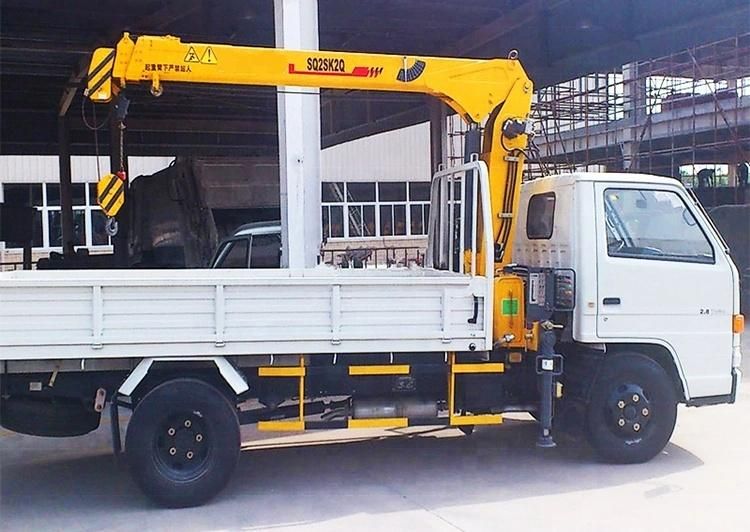 Chinese Construction Equipment Sq2sk2q Lorry Crane 2 Ton Telescopic Boom Truck-Mounted Crane