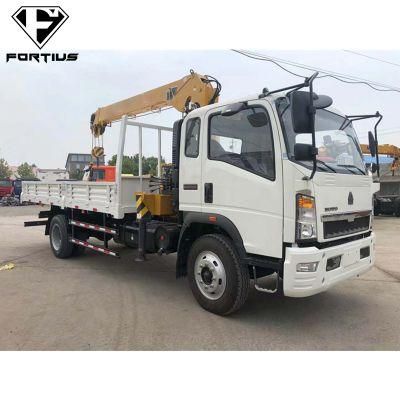 4X2 8t 10t Sino HOWO Light Hydraulic Arm Boom Cargo Truck Mounted Crane for Ethiopia