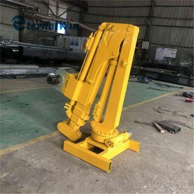 Hydraulic 10 Ton Offshore Telescopic Ship Marine Deck Crane Price