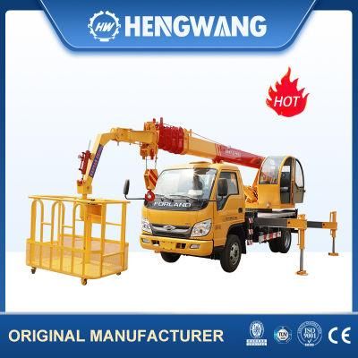 Small Chinese Truck with Crane 5 Tons Lifting Weight Crane