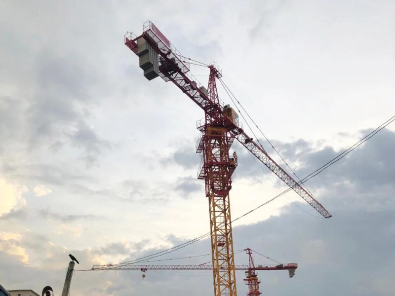 6 Ton Tower Crane Syt80 for Sale with Power Cable