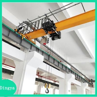 Dy Customized 20ton Double Beam Overhead Bridge A5 Working Class Travelling Crane with Electric Wire Rope Hoist