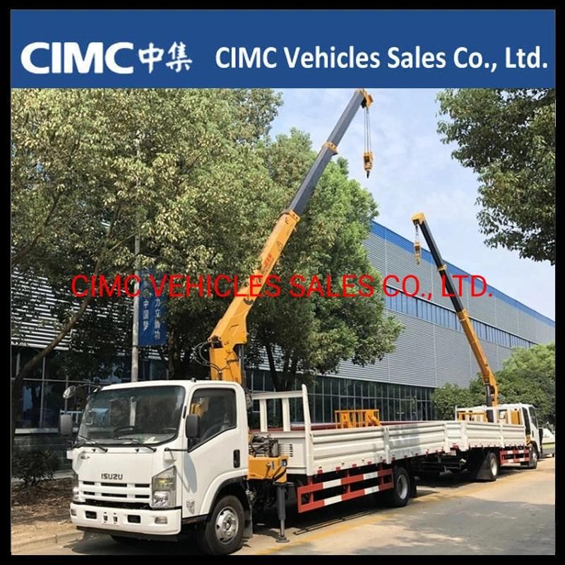 Isuzu 700p Nqr 4kh1 Lifter Folded/Straight Telescopic Boom Crane Truck Price 5 Ton