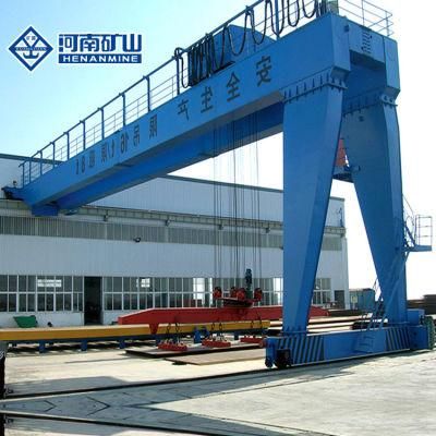 Wireless Remote Control 50t Double Beam Semi Gantry Crane