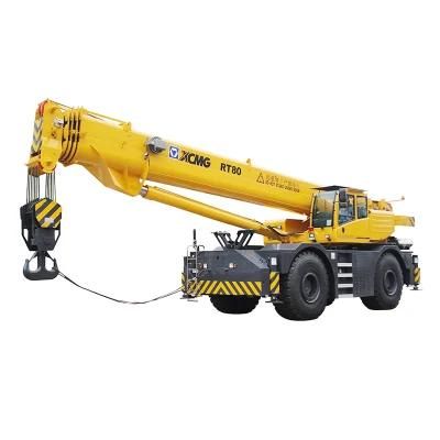 80 Ton Rough Terrain Crane Mobile Truck Crane Rt80 in Stock