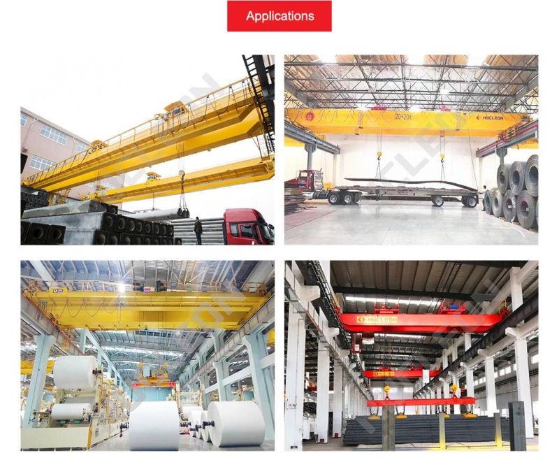 Nucleon Two Hoist Tandem Control Double Beam Bridge Crane for Textile Industry