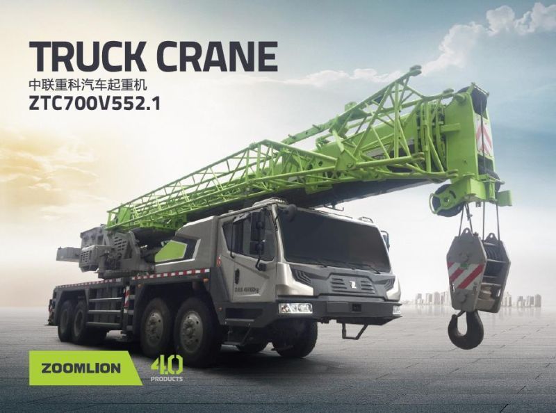 Zoomlion New 70ton Truck Mobile Crane Qy70V532 Ztc700V552 for Uzbekistan