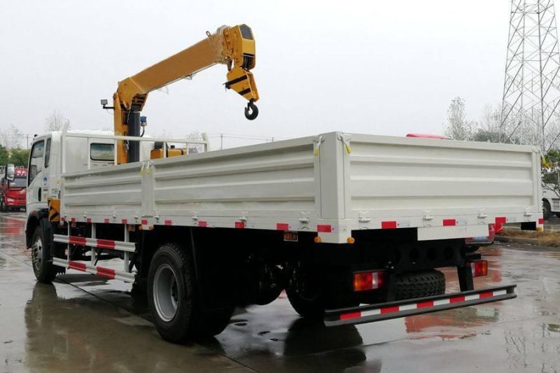 Knuckle Boom 3 Ton Hydraulic Isuzu Cargo Flatbed Truck Mounted Crane for Sale