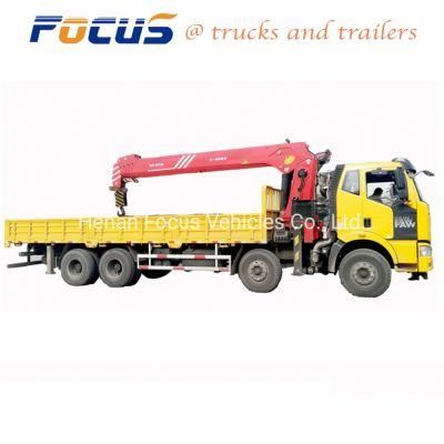 FAW Truck with Gantry Crane/ Palfinger Truck Mounted Crane Manufacturers in Africa with Attachments