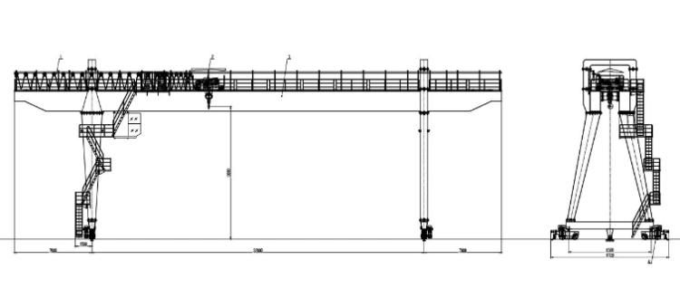 Remote Control Double Beams Mobile Gantry Crane