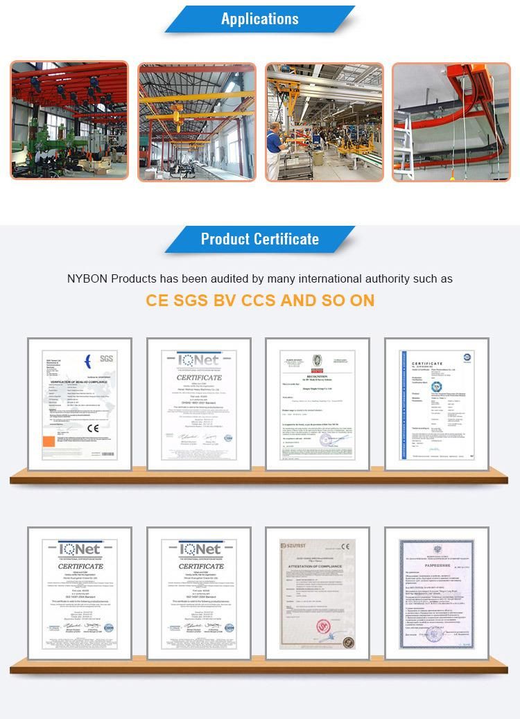 Light Weight Monorail Overhead Crane System with Chain Hoist