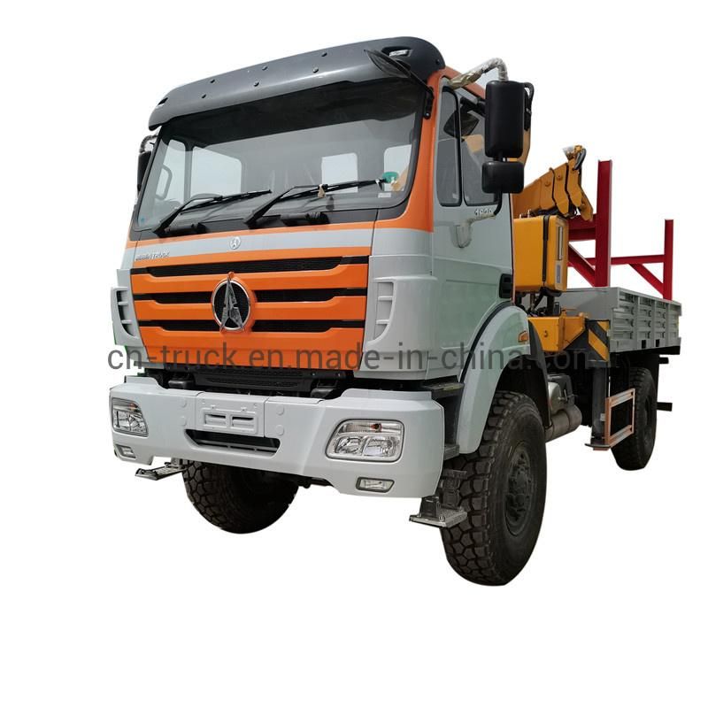 4X4 Full Drive Northbenz China Brand New LHD Rhd 5ton 6ton 10ton Truck with Crane