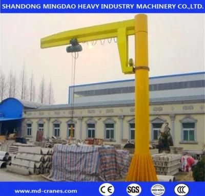 2 Ton 4 Meters Manual Wall-Type Jib Crane with 180 Degree Rotation