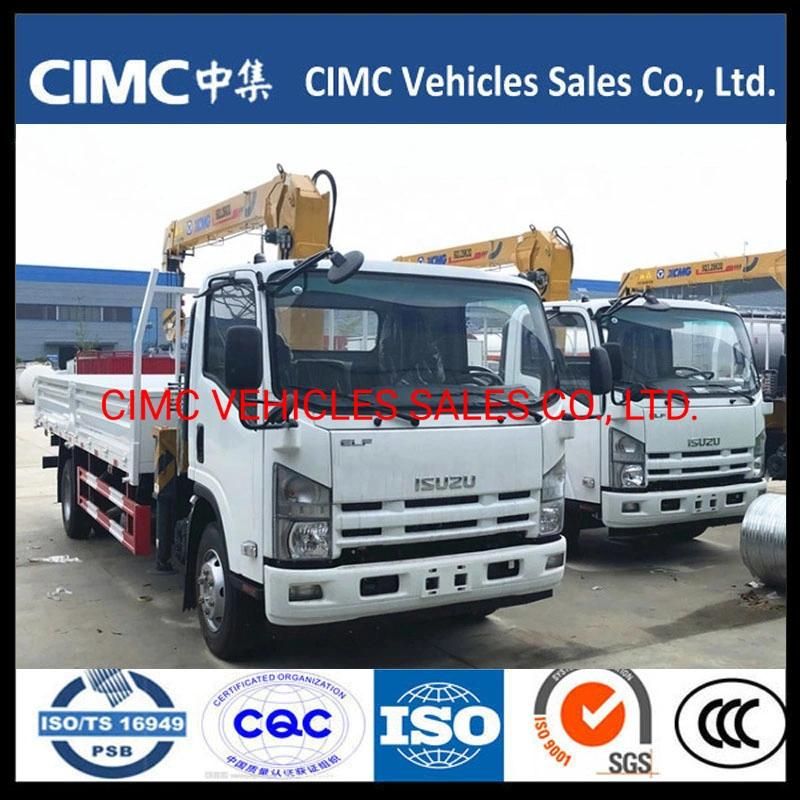 Isuzu 700p Nqr 4kh1 Lifter Folded/Straight Telescopic Boom Crane Truck Price 5 Ton