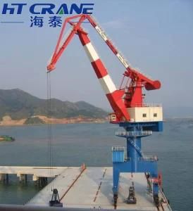 Shipyard 40t Rail Type Level Luffing Portal Slewing Crane