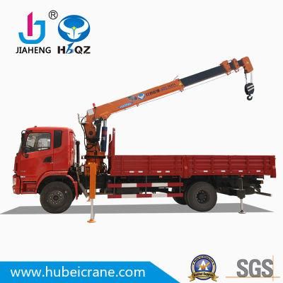 HBQZ Hot sales New 8 Ton SQ8S4 Telescopic Truck mounted Crane With Jiaheng hydraulic cylinders in Philippines