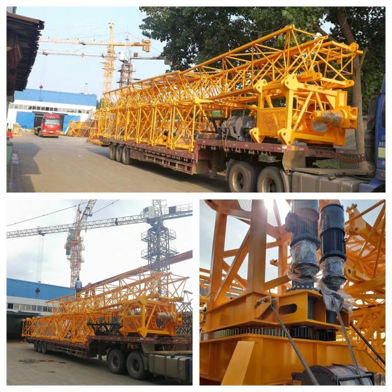Topless Tower Crane Qtp50-5010-5t Traveling Tower Crane with Rail for Big Buildings and Outside Climbing