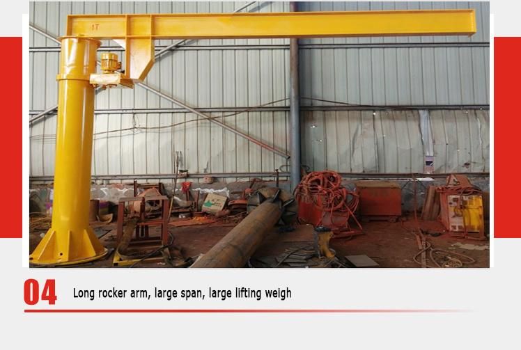 Dy Top Selling 1t 2t 3t 4t 5t 6t 7t Small Stationary Lift Jib Crane with Electric Chain Hoist