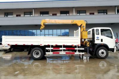 Knuckle Boom 3 Ton Hydraulic Isuzu Cargo Flatbed Truck Mounted Crane for Sale