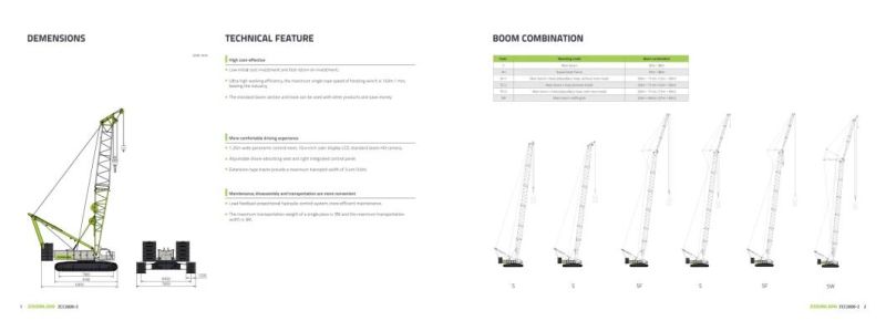 Zoomlion Zcc2600-2 New Product 260 T Crawler Crane with Lattice Boom