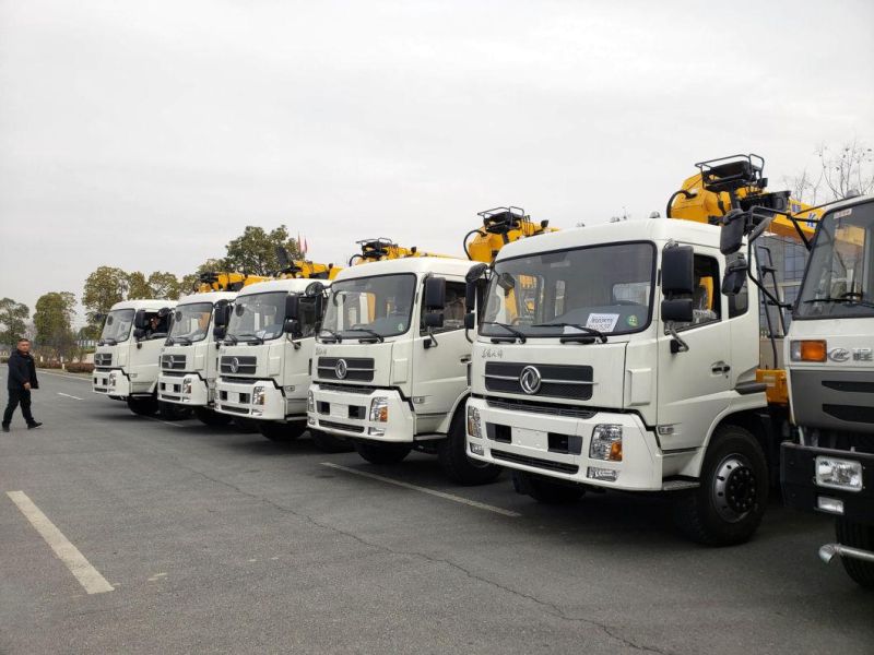 Dongfeng 6X4 10ton Truck Mounted Straight 4-Arm Telescopic Crane 10 Wheels Hoisting Truck with Cranes