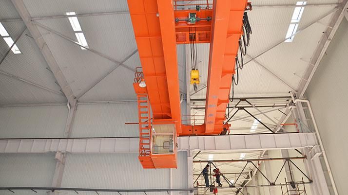 Double Girder Beam Overhead Crane. Heavy Duty Open Winch Crane