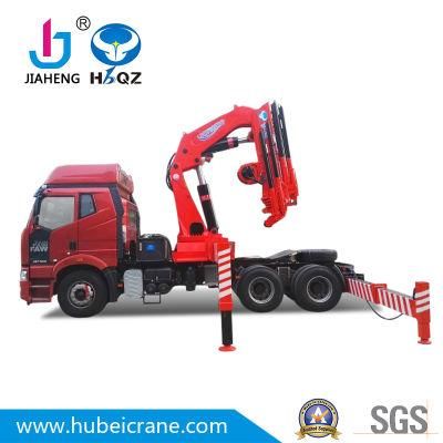 HBQZ 38 Tons Knuckle boom truck mounted cargo crane with 6 booms pick up truck RC crane tile cutter wrought iron made in China hydraulic pump
