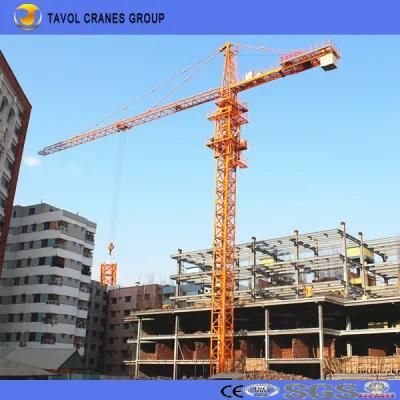 China 6t Tower Crane 55m Jib with 1.3t Tip Load Qtz80-5513 Tower Crane