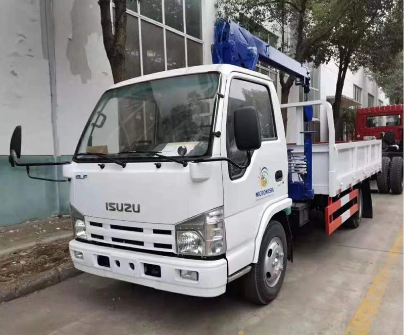 Isuzu Telescopic Boom Truck Crane Truck Mounted Crane 3 Ton 5ton Truck with Crane