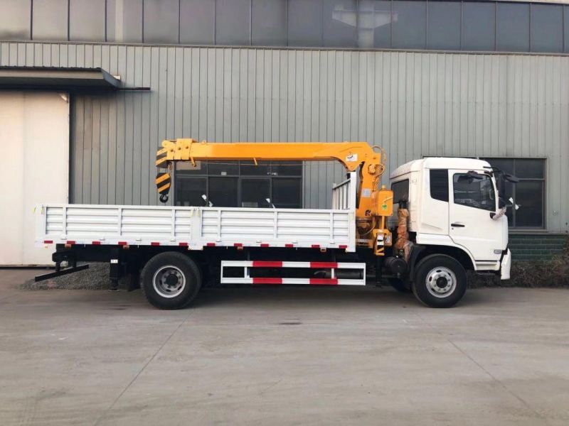 Dongfeng 4X2 Cheap Price with High Qualit 8ton Construction Service Truck with Crane Truck Mounted Crane HOWO Optional