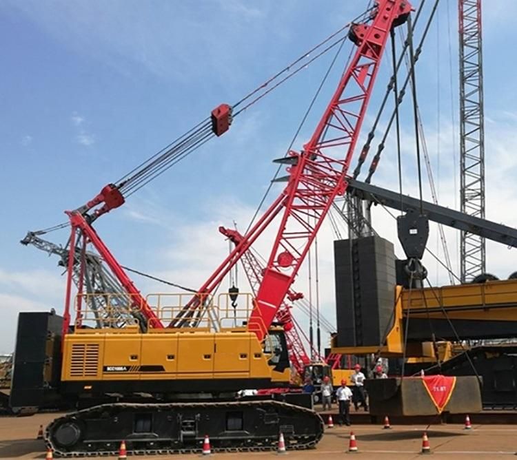 100 Tons Crawler Crane Lattice Boom Crane Crawler Truck Scc1000A