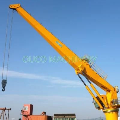 Ouco 25t20m Stiff Boom Marine Crane Sturdy Construction