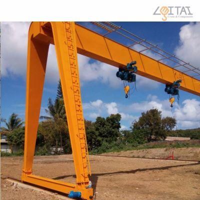 Fem 5t Standard Box Type Single Girder Gantry Crane with Electric Hoist