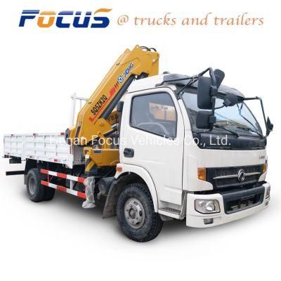 Dongfeng 5t Light Duty Boom Lifting Lifter Folded / Knuckle Crane Truck