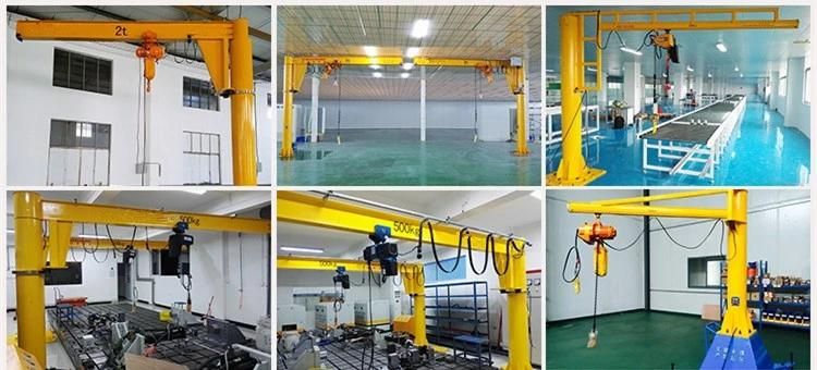 Pillar Columu Mounted 3t 5t 10t 360 Degree Rotation Jib Crane with Electric Hoist Chain Hoist