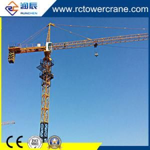 6t Max Load Flat Top Tower Crane with 1.0t Tip Load for Bridge/Station/Building Construction Site