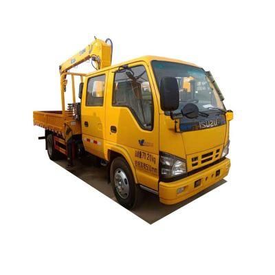 4*2 Double Cabin Straight Boom Crane Truck LHD Rhd New Customized