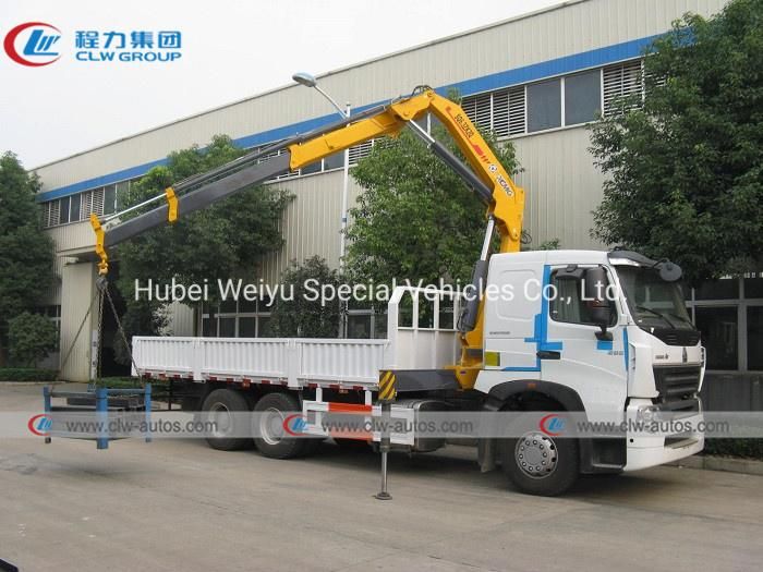 Sinotruk HOWO 6*4 Truck Mounted with 6.3t Knuckle Boom Crane 7t 8tons Folded Arm Crane Truck