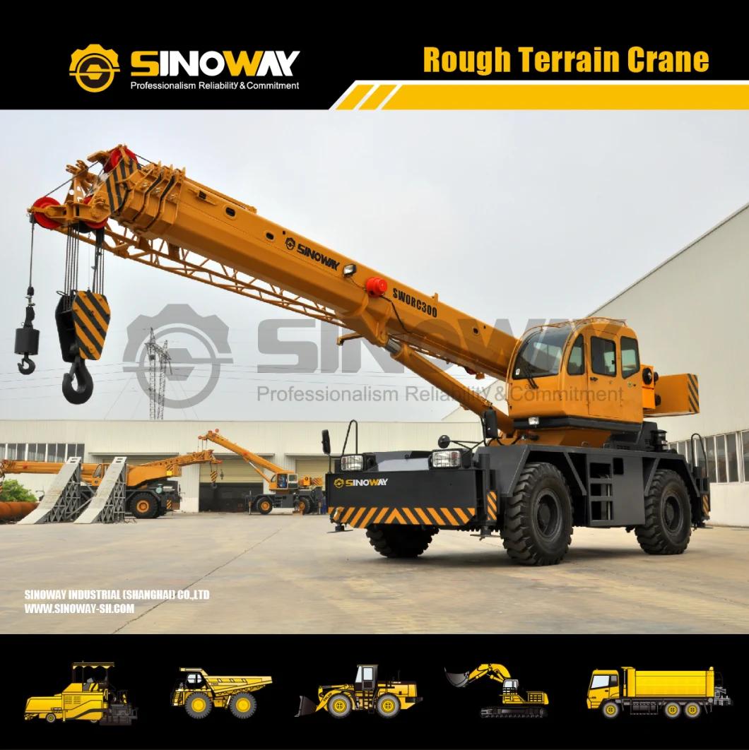 4X4 off Road Rough Terrain Crane, 30 Ton Mobile Crane with Cummins Engine