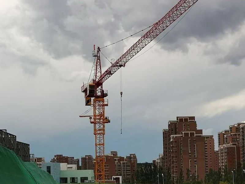 Sinomada Chinese Tower Crane Tip-Top 6ton Tower Crane Syt80 (T5710-6) with Factory Price for Sale