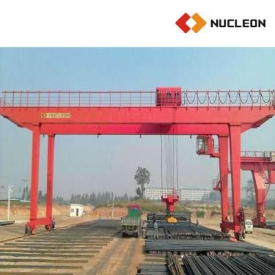 Outdoor Yard Steel Sheet Storage Plant 10 T Double Girder Gantry Crane with Magnet