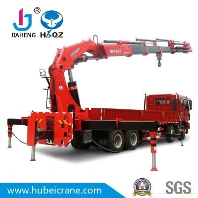 HBQZ 60 Ton SQ1200ZB6 Knuckle Boom Truck Mounted Crane With Jiaheng hydraulic cylinders