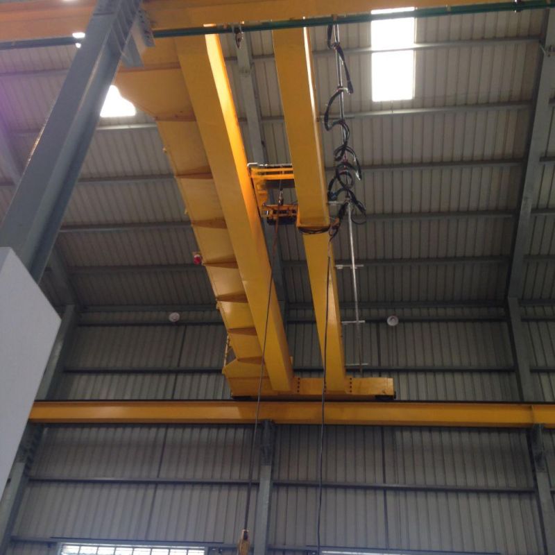 European Standard Double Girder Overhead Crane with Trolley Hoist and Open Winch Hoist