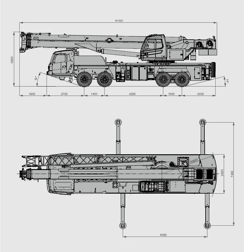 Lifting Equipment Stc500e 50 Ton Telescopic Boom Hydraulic Mobile Truck Crane